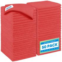 Paño de Microfibra para Limpieza HOMEXCEL Rojo Paquete de 50, 32x32 cm