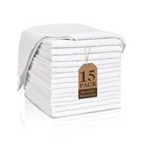 Pano de Microfibra TEAWOO Pacote com 15 Unidades 30x30 cm Branco Pano de Microfibra TEAWOO Pacote com 15 Unidades 30x30 cm Branco