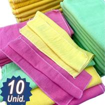 Pano De Pia Limpeza 100 Algodão Overloque Premium 28 x 30 cm kit 50 unidades