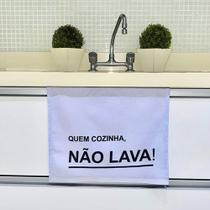 Pano de Prato Algodão Premium - Quem Cozinha, Não Lava! Pano de Prato Algodão Premium - Quem Cozinha, Não Lava!