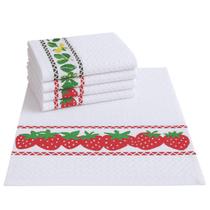 Pano de Prato Atoalhado Estampado 45X70 - 6 unidades