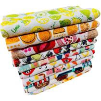 Pano De Prato Atoalhado Felpudo Kit Com 10 Peças