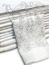 Pano de Prato Bainha Riscado Engomatextil Estampas Variadas para Pintar 100% Algodão 45x70cm Pano de Prato Bainha Riscado Engomatextil Estampas Variadas para Pintar 100% Algodão 45x70cm