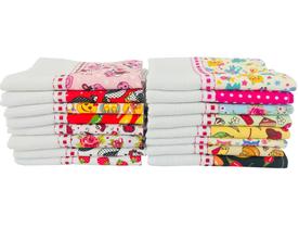 Pano De Prato Barrado Kit com 50 Peças Pano De Prato Barrado Kit com 50 Peças