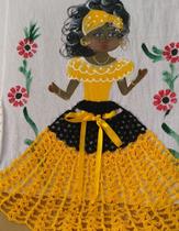 Pano de prato boneca cód 0015