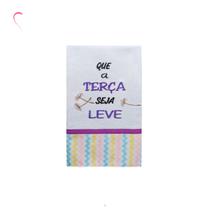 Pano De Prato Bordado Dias da Semana Semaninha 100% Algodão