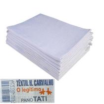 Pano De Prato Branco Bainha Atacado O Legitimo Kit Com 10 Peças