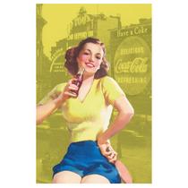 Pano De Prato Coca-Cola Pin Up Brown Lady