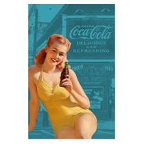 Pano De Prato Coca-Cola Pin Up Yellow Bathing Suit - Yaay