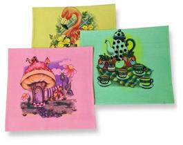 Pano De Prato Com Bainha Color Estampado 67x41 - 50 Unidades