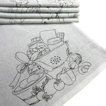 Pano De Prato Com Bainha Riscado 67X41 - 30 Unidades