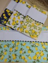 Pano de prato com estampa de limão, kit 4 item Pano de prato com estampa de limão, kit 4 item