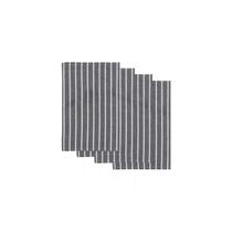 Pano de Prato Copa 40cm Guardanapo Listrado Branco Jogo 4un