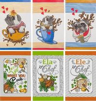 Pano De Prato Copa Atoalhado Teka Primore Kit Com 6 Unidades