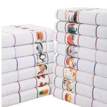 Pano De Prato Copa Felpudo Atoalhado - Kit 8 Un - Branco Pano De Prato Copa Felpudo Atoalhado - Kit 8 Un - Branco