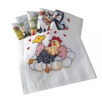 Pano de Prato Cozinha Kit 12 Unidade Algodão Decorado Grande Pano de Prato Cozinha Kit 12 Unidade Algodão Decorado Grande