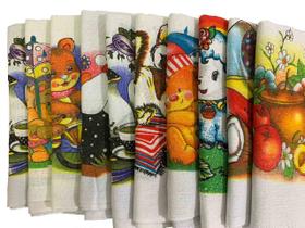 Pano de Prato da Vovó Kit com 10 Peças - Estampas Sortidas