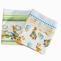 Pano De Prato Decoração Cozinha De Páscoa Premium Luxo 12Un