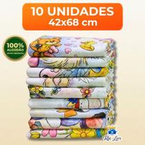 Pano de Prato Estampado 10 Unidades Grande com Bainha