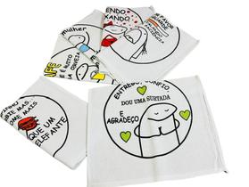 Pano De Prato Estampado Atacado Meme Bento Flork 30 unidades - textil sobrinho