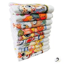 Pano De Prato Estampado Bainha Kit Com 10 Peças Sortidos