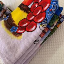 Pano De Prato Estampados Algodão Kit com 10 unidades