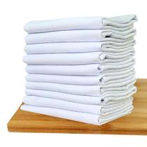 Pano de Prato Grande Liso com Bainha 100% Algodão Kit 10 Unidades 45x70cm