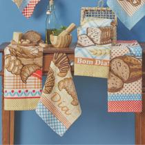 Pano de Prato Lepper Estampado Bom Dia 40cm x 60cm 7 Peças