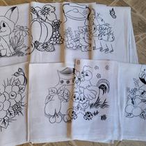 Pano De Prato Lomaer Sacaria 45x71cm Contorno para Pintura( 6 Unidades)Branco Pano De Prato Lomaer Sacaria 45x71cm Contorno para Pintura( 6 Unidades)Branco