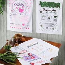 Pano De Prato Lomaer Sacaria 50 x 70cm Especial Receitas 12 Unidades