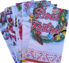 Pano De Prato Natal Estampado Tamanho Grande - 12 Un