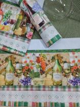 Pano de prato para copa com bordado, kit com 3