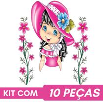 Pano De Prato Para Fazer Saia Crochê Boneca Tina Com Glitter Kit Com 10 peças
