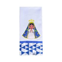 Pano de Prato Patchwork Religioso Nossa Senhora Aparecida