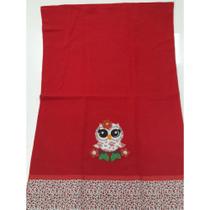 Pano de Prato Patchwork Vermelho 68x46cm 0121 - Auto Estima Pano de Prato Patchwork Vermelho 68x46cm 0121 - Auto Estima