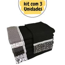 Pano De Prato Pé De Galinha Minimalista Top de Linha kit de 3 Unidades