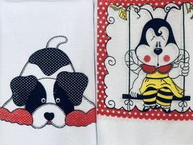 Pano de Prato Pé de Galinha Tati Estampado (Kit c/ 10 Peças) - H. Carvalho Têxtil Pano de Prato Pé de Galinha Tati Estampado (Kit c/ 10 Peças) - H. Carvalho Têxtil