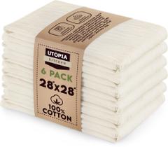 Pano de Prato Utopia Kitchen Pacote com 6 Unidades 71x71 cm 100% Algodão