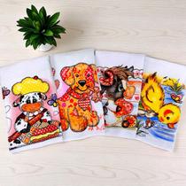 Pano de Prato Zumba Estampas Sortidas Bainha Kit C/10 Un. Pano de Prato Zumba Estampas Sortidas Bainha Kit C/10 Un.