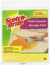 Pano Enxuga Fácil Scotch-Brite 18x20cm com 2 unidades - 3M Pano Enxuga Fácil Scotch-Brite 18x20cm com 2 unidades - 3M