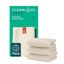 Pano esfoliante Cleanlogic Body Elástico, Algodão Orgânico Elástico, 3 unidades