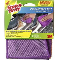 Pano Esfrega e Seca SCOTCH-BRITE 29 X 29CM 2 Unidades 3M Pano Esfrega e Seca SCOTCH-BRITE 29 X 29CM 2 Unidades 3M