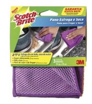 Pano Esfrega E Seca Scotch Brite 3M Multi Uso Pacote Com 2Un