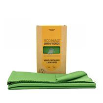 Pano Limpa Vidros Espelho Inox Ecológico Prático Fácil Eficiente Cor Verde