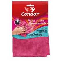 Pano Limpa Vidros Multiuso de Microfibra Rosa
