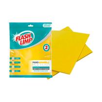 Pano limpeza multiuso amarelo flash limp - 2 unidades Pano limpeza multiuso amarelo flash limp - 2 unidades