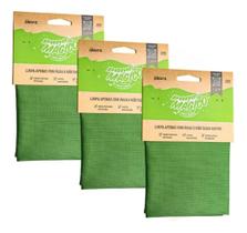 Pano Mágico Limpa Vidros E Espelhos Ecomais Akora C/ 3 Un. Cor Verde-musgo Pano Mágico Limpa Vidros E Espelhos Ecomais Akora C/ 3 Un. Cor Verde-musgo