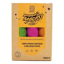 Pano Mágico Microfibra Uso Geral 30 X 30cm com 3 Unidades Ákora - PARAMOUNT