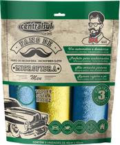 Pano Microfibra Kit com 3 Unidades MEN 40x40 - Ponto M Pecas Automotivas - Centralsul