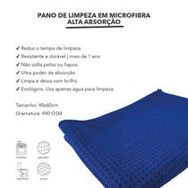 Pano Microfibra Limpa Piso Ultra Absorvente Wafle 40cmx60cm